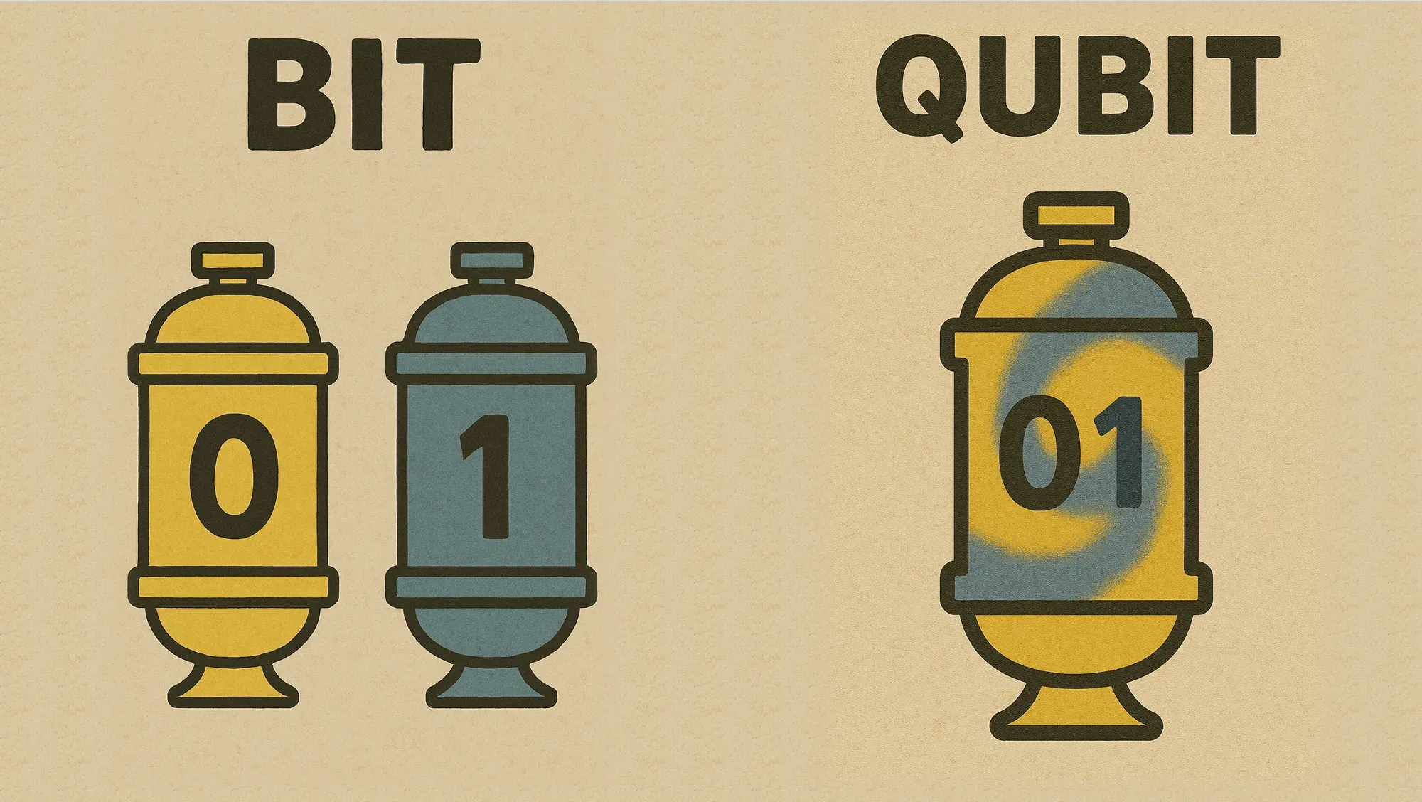 Rys 16. Bit vs Qubit